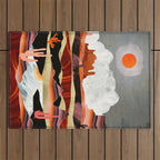 Coral Desert Lake Outdoor Rug Gallery Image 1