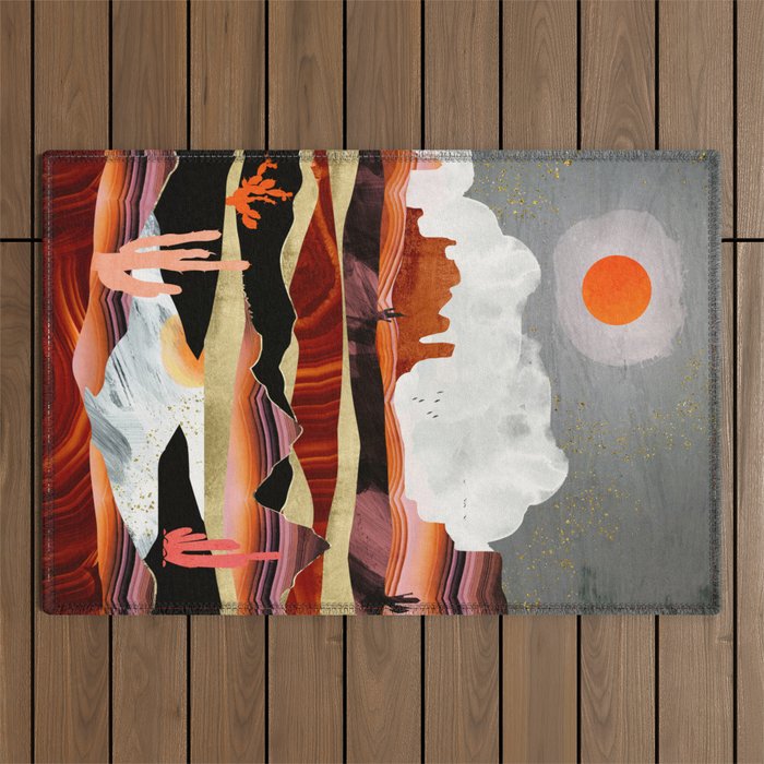 Coral Desert Lake Outdoor Rug Gallery Image 1