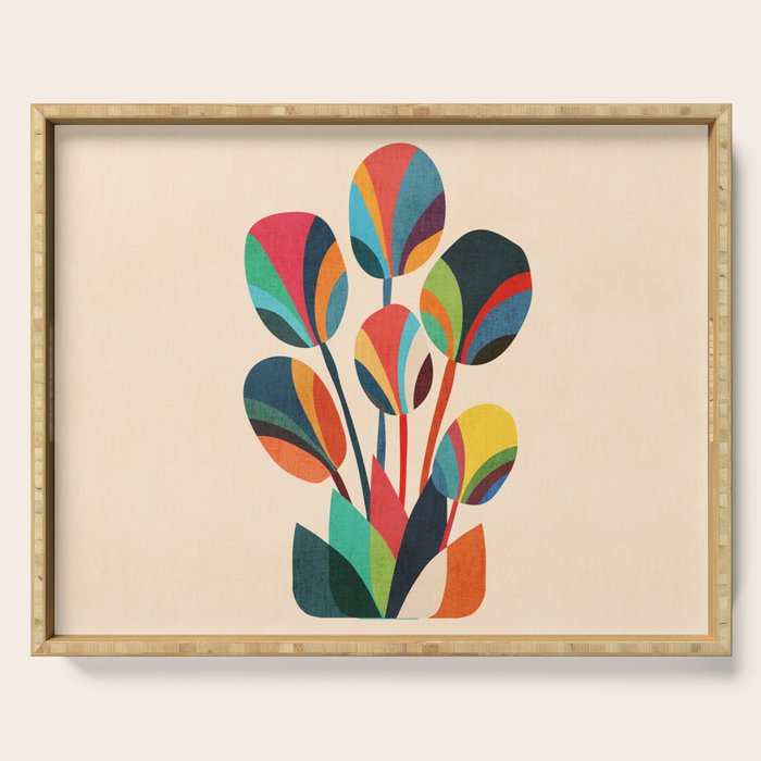 Ikebana - Geometric flower Serving Tray Gallery Image 1
