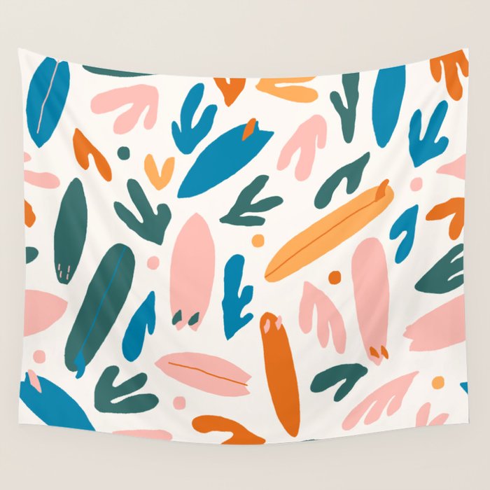Surfboards Wall Tapestry Gallery Image 4