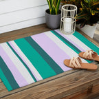 Hermosa, sunset stripes Outdoor Rug Gallery Image 2