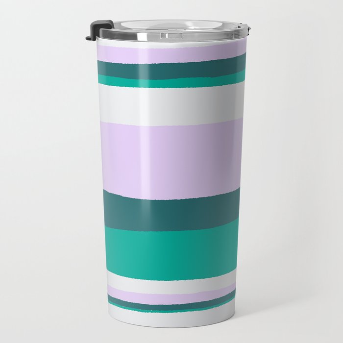 Hermosa, sunset stripes Travel Mug Gallery Image 3