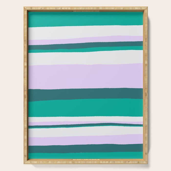 Hermosa, sunset stripes Serving Tray Gallery Image 1