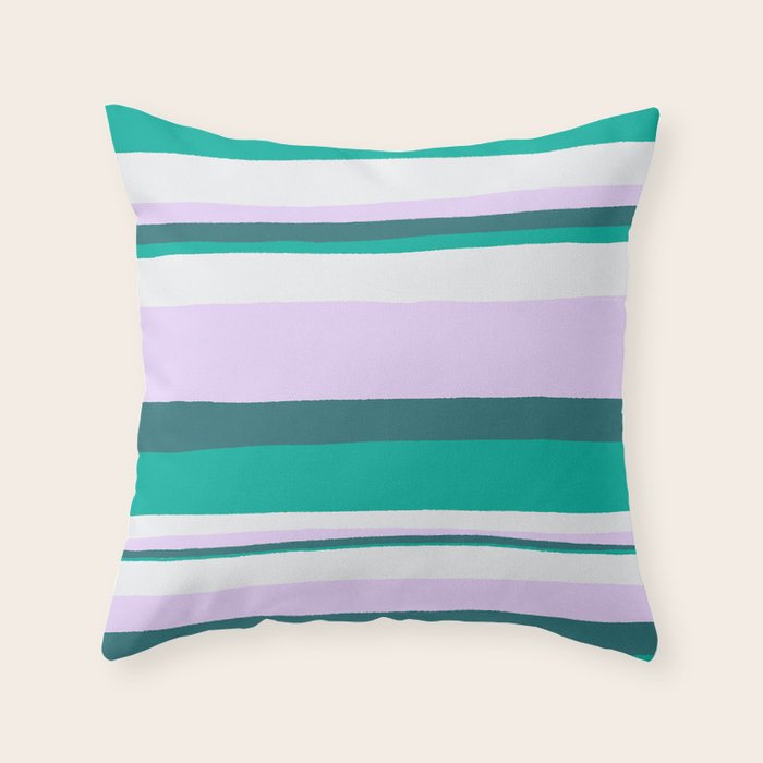 Hermosa, sunset stripes Throw Pillow Gallery Image 1