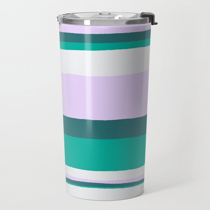 Hermosa, sunset stripes Travel Mug Gallery Image 2