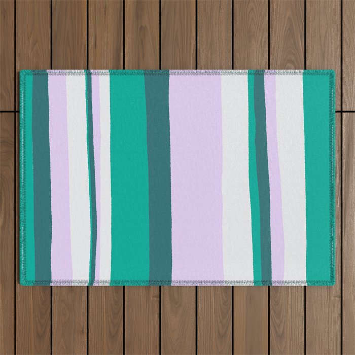 Hermosa, sunset stripes Outdoor Rug Gallery Image 1