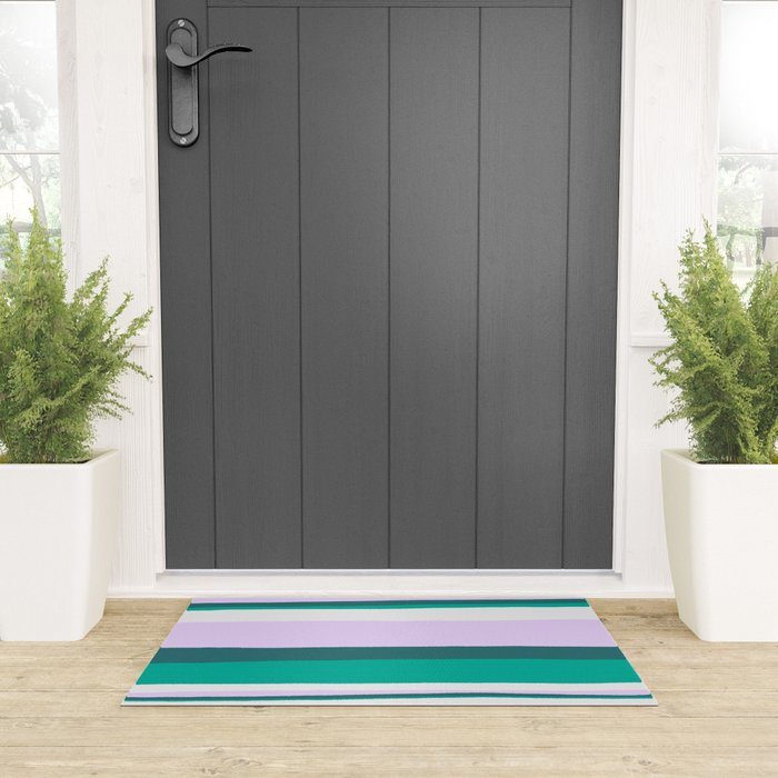 Hermosa, sunset stripes Welcome Mat Gallery Image 3