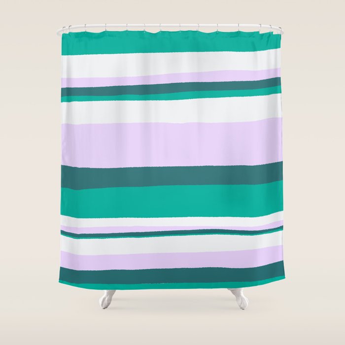 Hermosa, sunset stripes Shower Curtain Gallery Image 1