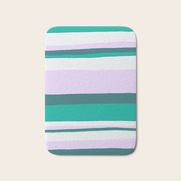Hermosa, sunset stripes Bath Mat Gallery Image 1