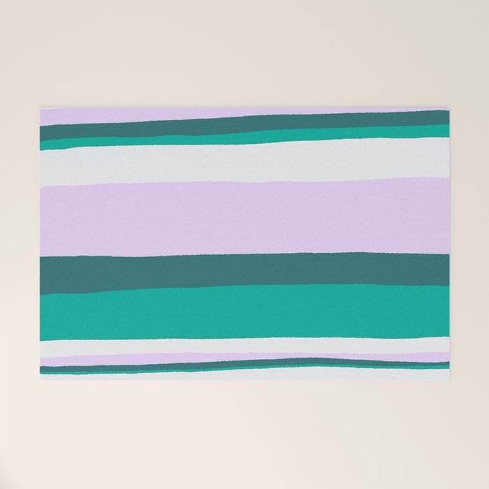 Hermosa, sunset stripes Welcome Mat Gallery Image 1