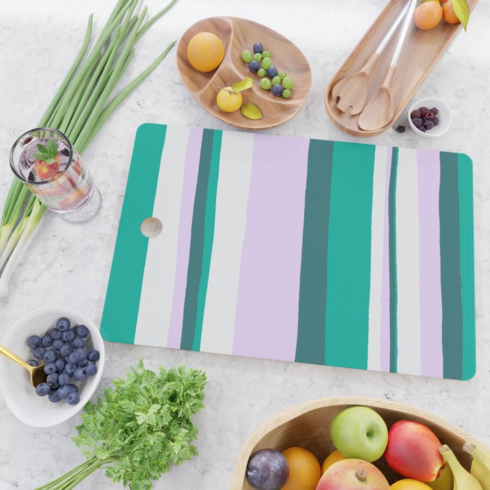 Hermosa, sunset stripes Cutting Board Gallery Image 2