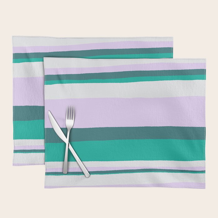 Hermosa, sunset stripes Placemat Gallery Image 1