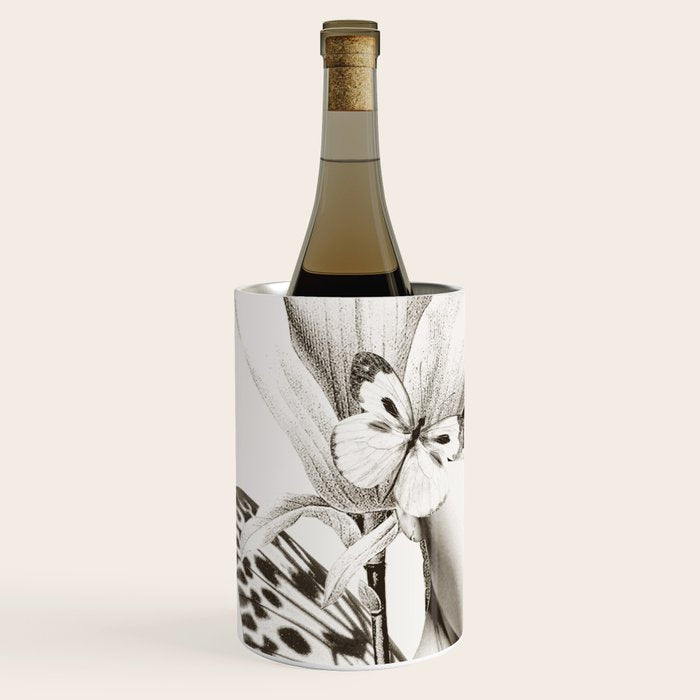 PORTRAIT /Woman with flower and butterflies Wine Chiller Gallery Image 2