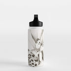PORTRAIT /Woman with flower and butterflies Water Bottle Gallery Image 3