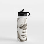 PORTRAIT /Woman with flower and butterflies Water Bottle Gallery Image 1