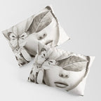 PORTRAIT /Woman with flower and butterflies Pillow Sham Gallery Image 3