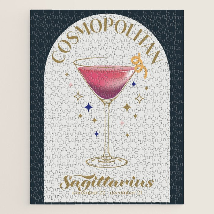 Cosmopolitan Cocktail Zodiac Sign Jigsaw Puzzle Gallery Image 1