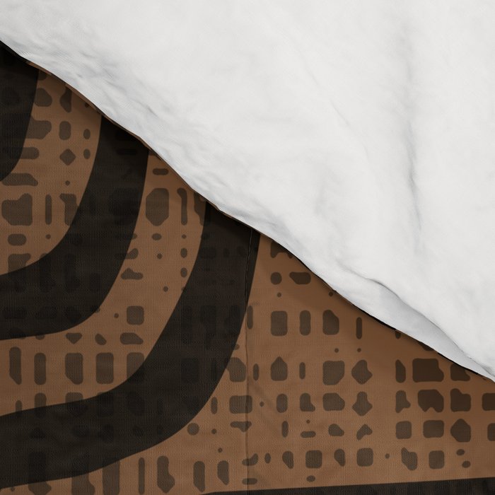 Mud Cloth Concentric Pattern 772 Black and Brown Comforter Gallery Image 4