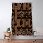 Mud Cloth Concentric Pattern 772 Black and Brown Window Curtain Gallery Image 5