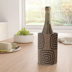 Mud Cloth Concentric Pattern 772 Black and Brown Wine Chiller Gallery Image 4