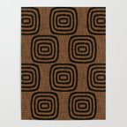 Mud Cloth Concentric Pattern 772 Black and Brown Poster Gallery Image 4