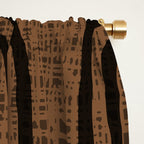 Mud Cloth Concentric Pattern 772 Black and Brown Window Curtain Gallery Image 2