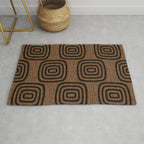 Mud Cloth Concentric Pattern 772 Black and Brown Rug Gallery Image 1