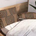 Mud Cloth Concentric Pattern 772 Black and Brown Pillow Sham Gallery Image 2