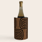 Mud Cloth Concentric Pattern 772 Black and Brown Wine Chiller Gallery Image 2