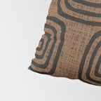 Mud Cloth Concentric Pattern 772 Black and Brown Pillow Sham Gallery Image 4