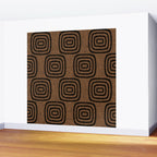 Mud Cloth Concentric Pattern 772 Black and Brown Wall Mural Gallery Image 2