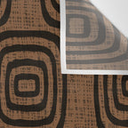 Mud Cloth Concentric Pattern 772 Black and Brown Wall Tapestry Gallery Image 3