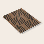 Mud Cloth Concentric Pattern 772 Black and Brown Notebook Gallery Image 2