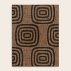 Mud Cloth Concentric Pattern 772 Black and Brown Notebook Gallery Image 4