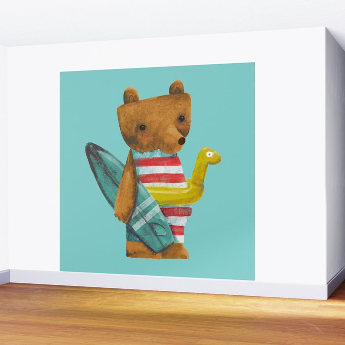 Summer Bear Wall Mural Gallery Image 2