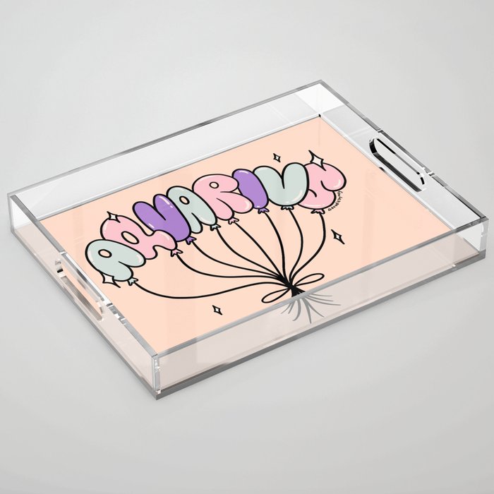 Aquarius Balloons Acrylic Tray Gallery Image 1