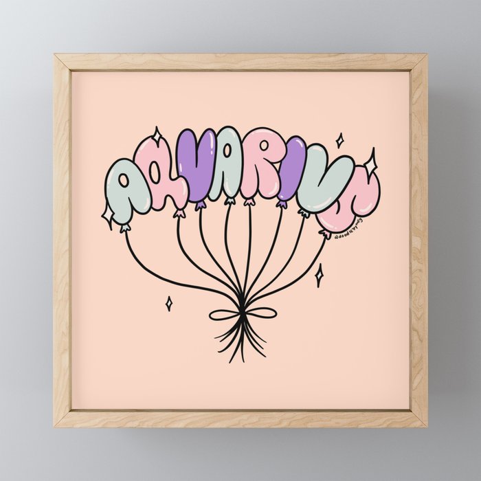 Aquarius Balloons Mini Art Print Gallery Image 1