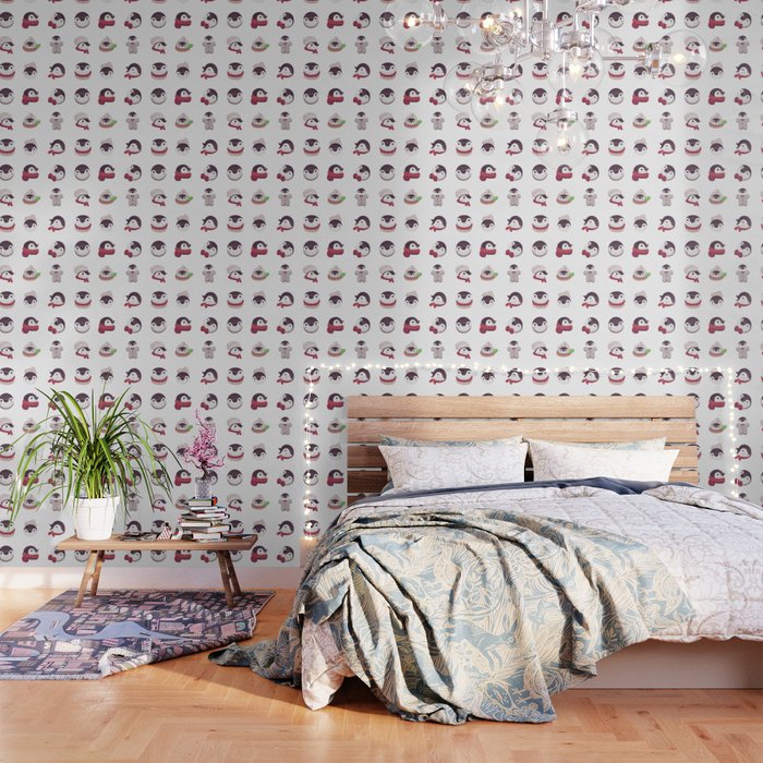 Cookie & cream & penguin - pink pattern Wallpaper Gallery Image 3