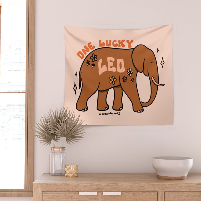 One Lucky Leo Wall Tapestry Gallery Image 2