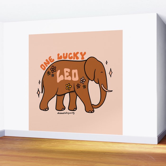 One Lucky Leo Wall Mural Gallery Image 2