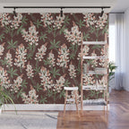 Bluebonnet Floral Brown Peach Multi Wall Mural Gallery Image 1