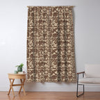 Nature Blocks - walnut brown Window Curtain Gallery Image 5
