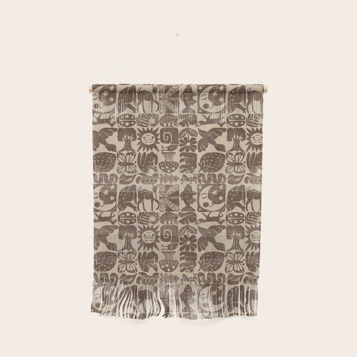 Nature Blocks - walnut brown Wall Hanging Gallery Image 1