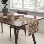 Nature Blocks - walnut brown Table Runner Gallery Image 2