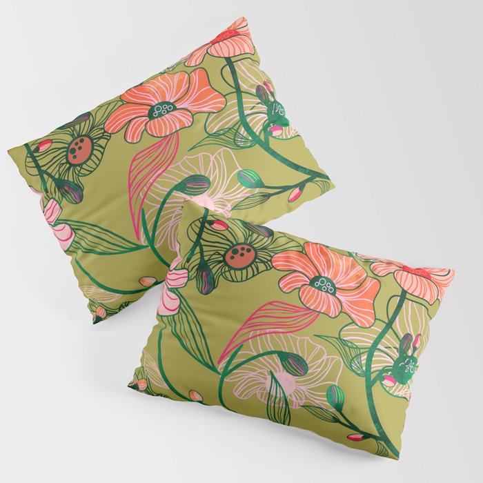 Twinning #illustration #pattern Pillow Sham Gallery Image 1