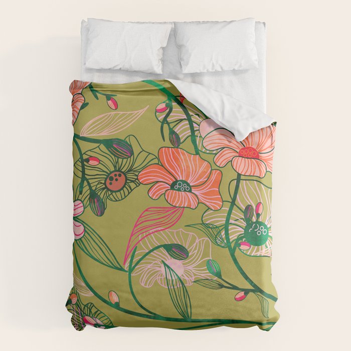 Twinning #illustration #pattern Duvet Cover Gallery Image 6