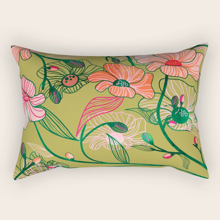 Twinning #illustration #pattern Rectangular Pillow Gallery Image 2
