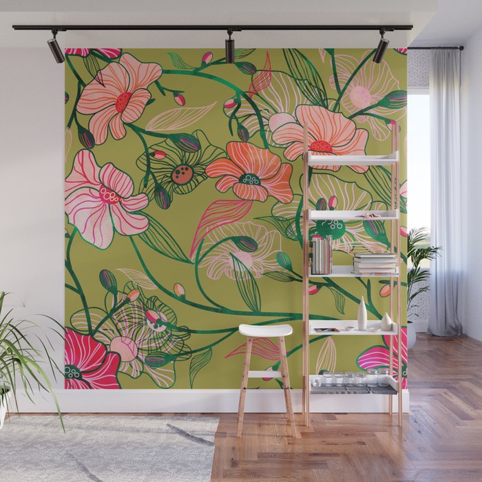 Twinning #illustration #pattern Wall Mural Gallery Image 1