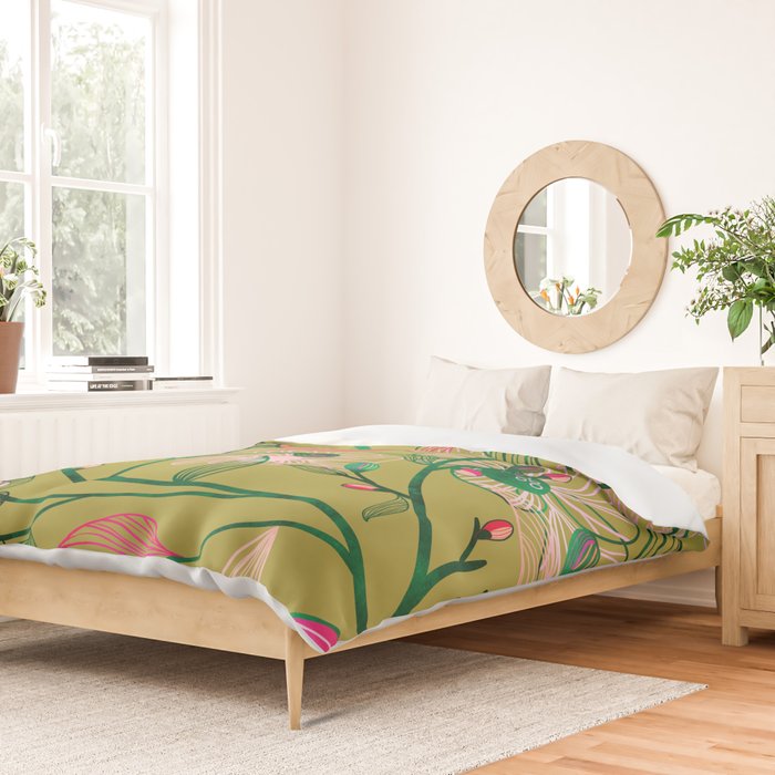 Twinning #illustration #pattern Duvet Cover Gallery Image 2