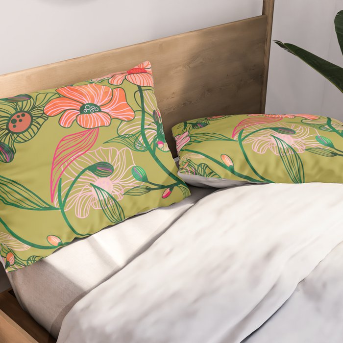 Twinning #illustration #pattern Pillow Sham Gallery Image 2